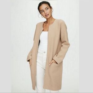 Aritzia Wilfred Banville Textured Wool Zip Cardigan Jacket XXS minimalist